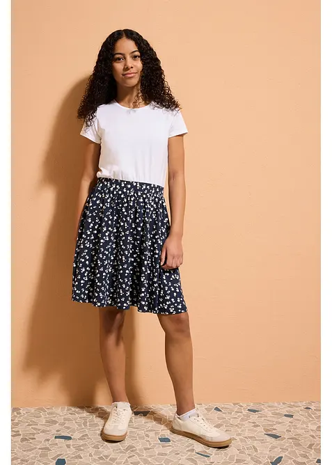 Jerseykjole av elastisk, &oslash;kologisk bomullsmiks, bonprix