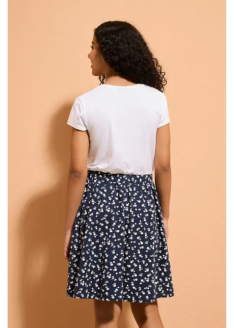 Jerseykjole av elastisk, &oslash;kologisk bomullsmiks, bonprix