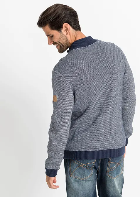 Grovstrikket jakke i 100% bomull, bonprix