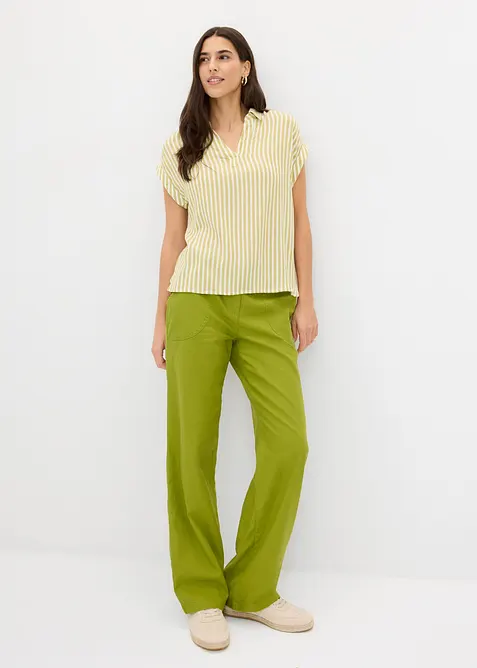 Kortermet bluse i lett viskose, bonprix