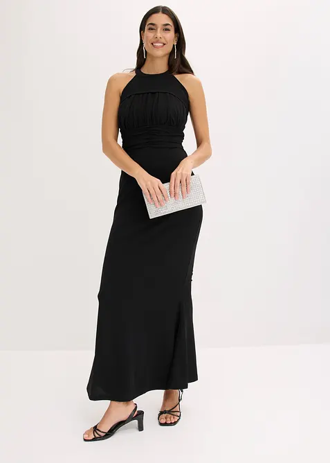 Selskapskjole i strukturert krepp, bonprix