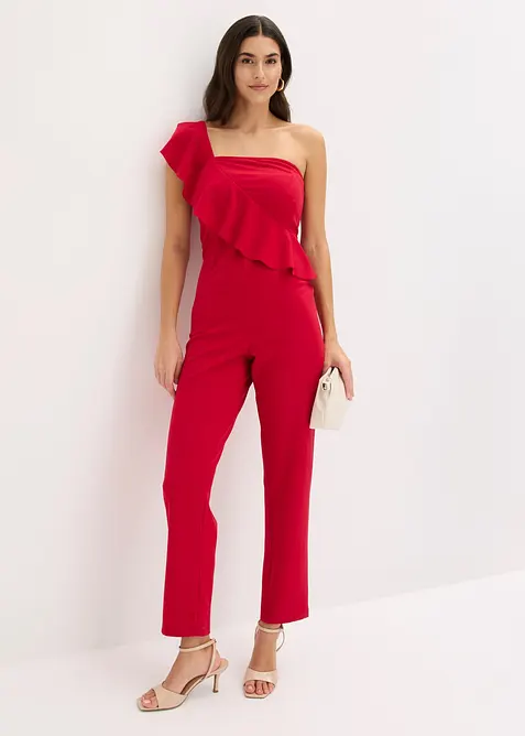 One shoulder-jumpsuit i strukturert krepp, bonprix