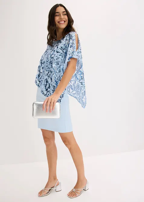 Cocktailkjole paljettcape, bonprix