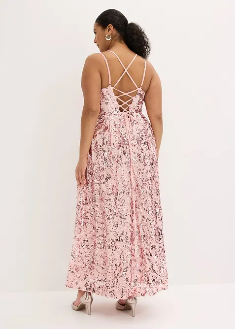 Selskapskjole med paljettbroderier, bonprix