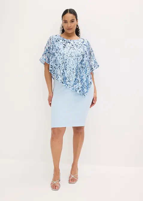 Cocktailkjole paljettcape, bonprix