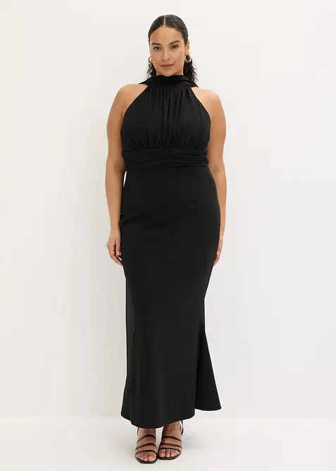 Selskapskjole i strukturert krepp, bonprix