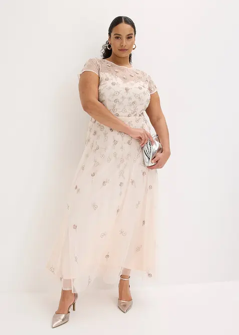 Selskapskjole i paljettbrodert tyll, bonprix