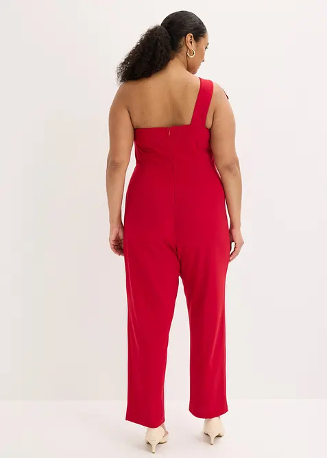 One shoulder-jumpsuit i strukturert krepp, bonprix