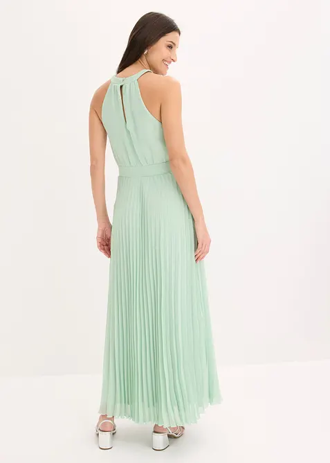 Selskapskjole i lett chiffon med plissert skj&oslash;rt, bonprix