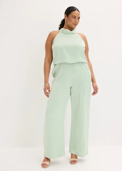 Jumpsuit i strukturert sateng, bonprix