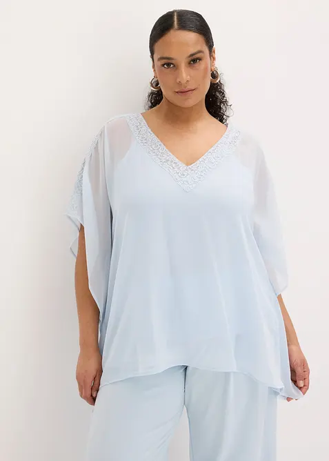 Tunika med blondeinnfelling, bonprix