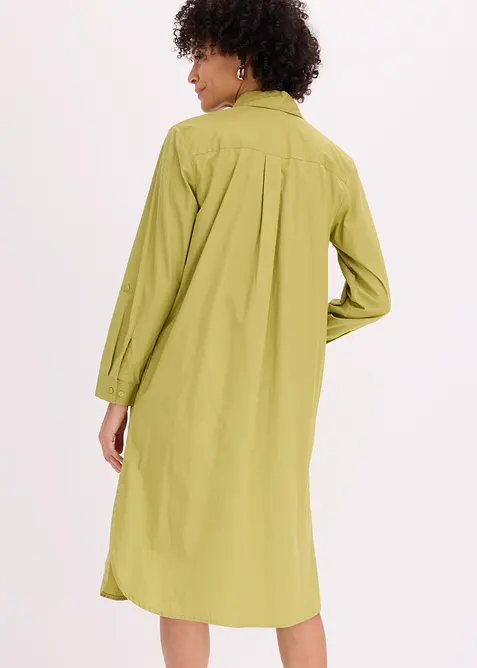 Skjortekjole i bomullspoplin, bonprix