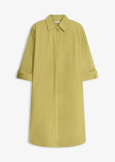 Skjortekjole i bomullspoplin, bonprix