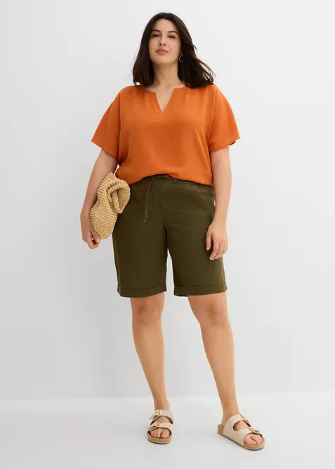 Bermudashorts med lin, bonprix