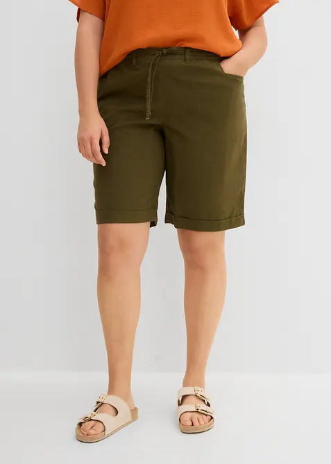 Bermudashorts med lin, bonprix