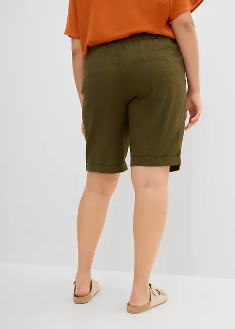 Bermudashorts med lin, bonprix