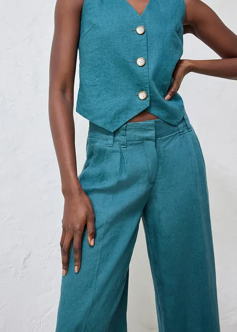 Linbukse med legg, bonprix