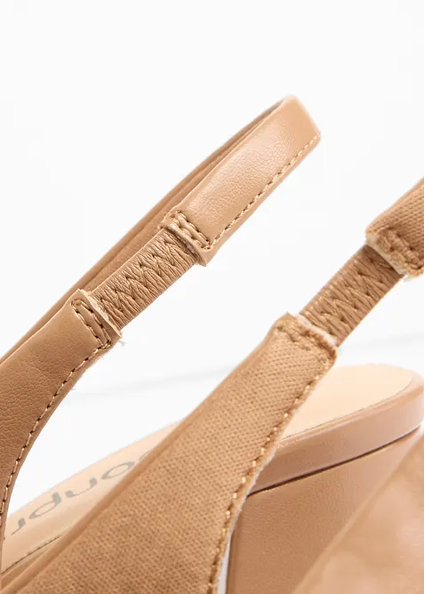 Slingbacks med blokkh&aelig;l, bonprix
