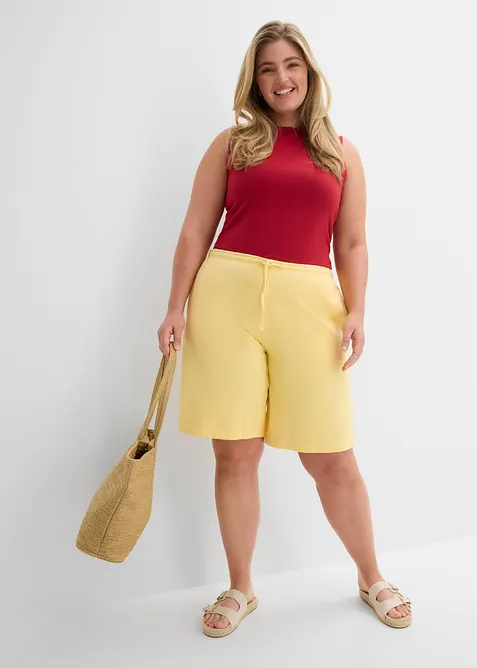 Sweatbermuda-shorts av 100% &oslash;kologisk bomull, bonprix