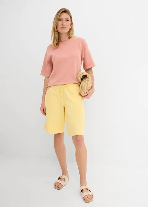 Sweatbermuda-shorts av 100% &oslash;kologisk bomull, bonprix