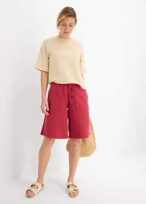 Boxy topp av kraftig &oslash;kologisk bomull, bonprix