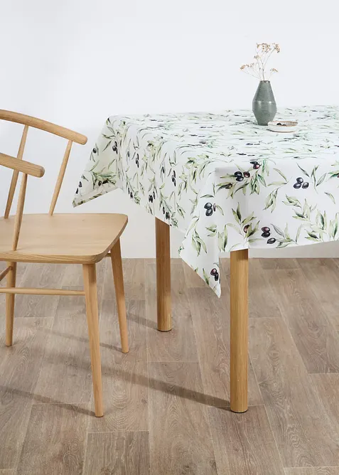 Bordduk med olivengrenm&oslash;nster, vannavvisende, bonprix