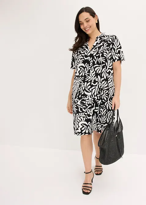 Tunikakjole i myk viskosemiks, bonprix