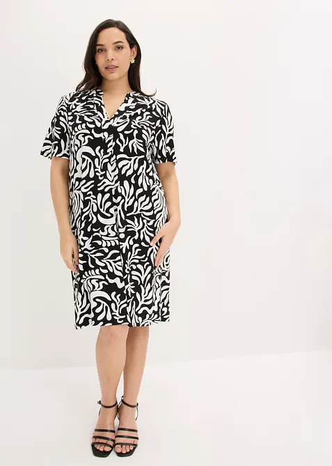 Tunikakjole i myk viskosemiks, bonprix