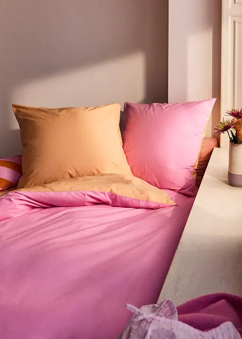 Vendbart sengesett i percale, bonprix
