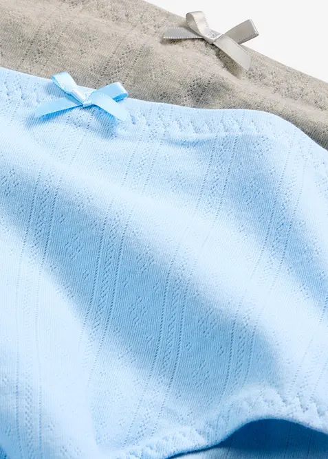 Truse med h&oslash;y midje i lett bomull (4-pack), bonprix