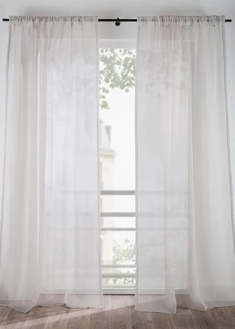 Gardin i fint strukturmateriale (1-pack), bonprix