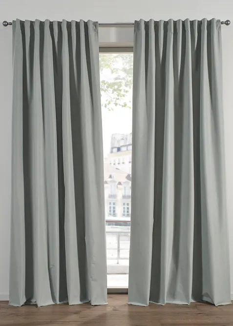 M&oslash;rkleggingsgardin med sort bakside med belegg (1-pack), bonprix