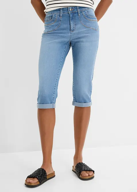 Straight-jeans Mid Waist, cropped, bonprix