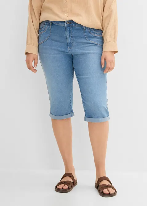 Straight-jeans Mid Waist, cropped, bonprix