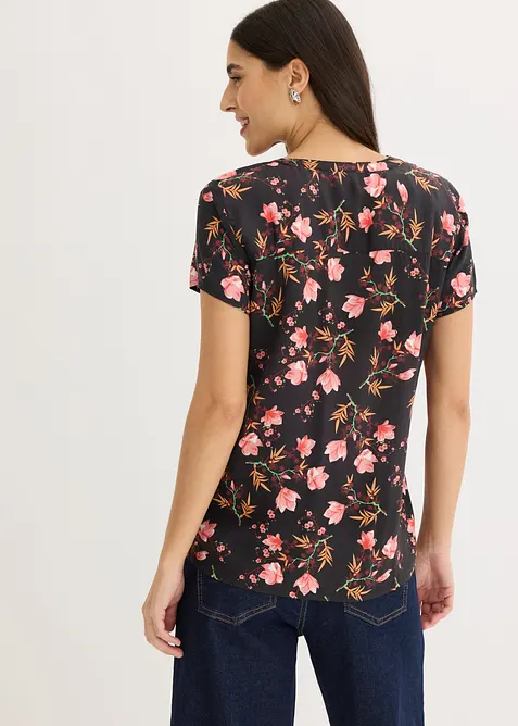 Kortermet bluse i 100% viskose, bonprix