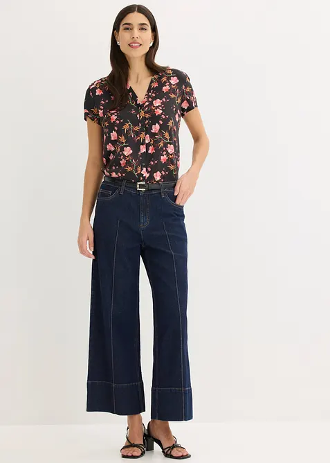 Kortermet bluse i 100% viskose, bonprix