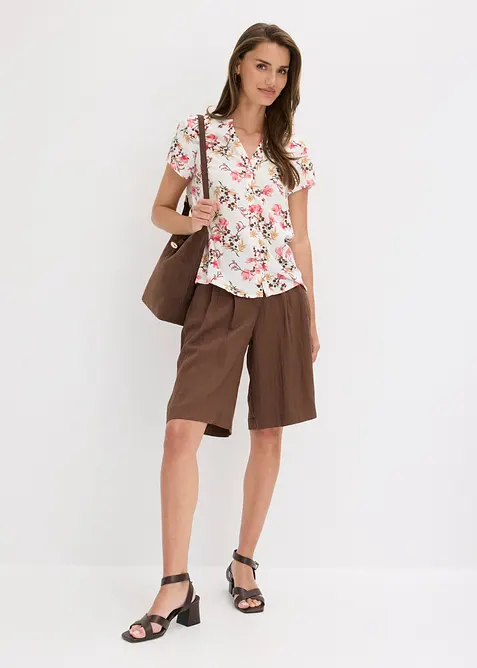 Kortermet bluse i 100% viskose, bonprix