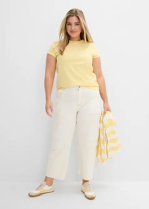 Ankellang twillbukse av bomull-/elastanmiks, bonprix