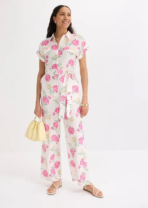 Jumpsuit i lett viskosemiks, bonprix