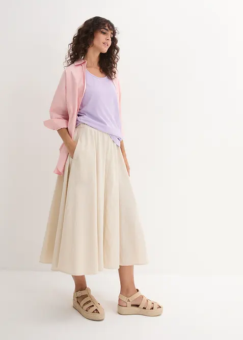 Lang topp i 100% bomull (5-pack), bonprix