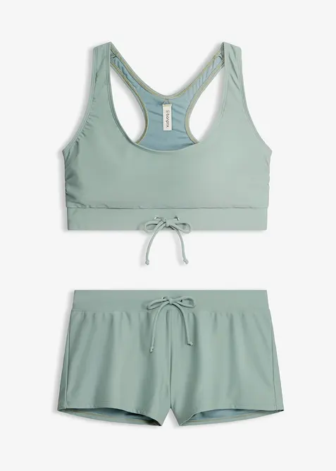 Bustier-bikini med badeshorts (2-delt sett), bonprix