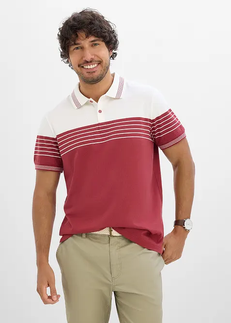 Jersey-poloskjorte av 100% bomull, bonprix