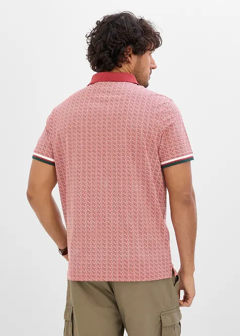 Kortermet jersey-poloskjorte i 100% &oslash;kologisk bomull, bonprix