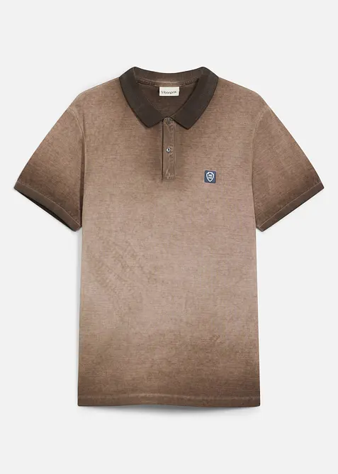 Pik&eacute;-poloskjorte i vasket look, bonprix