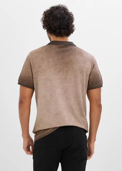 Pik&eacute;-poloskjorte i vasket look, bonprix