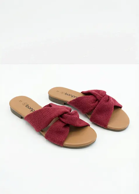 Slip-in sandaler med knute, bonprix