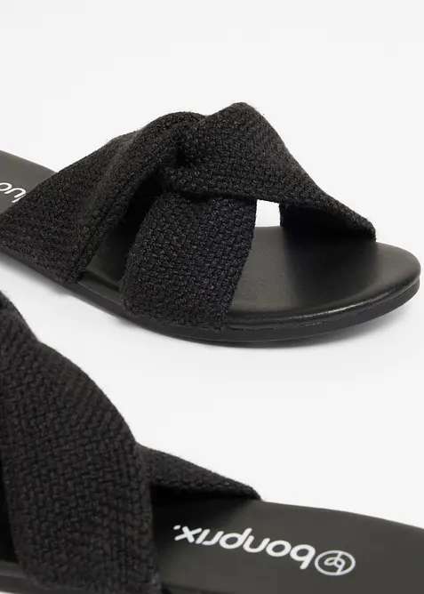 Slip-in sandaler med knute, bonprix