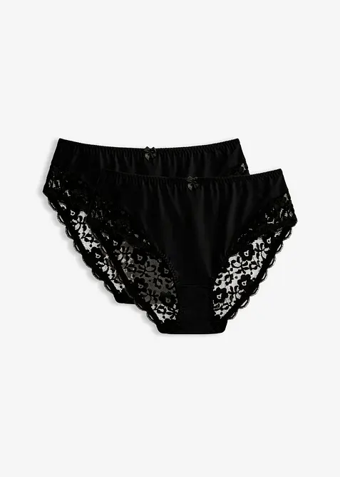 Truse med h&oslash;y midje (2-pack), bonprix