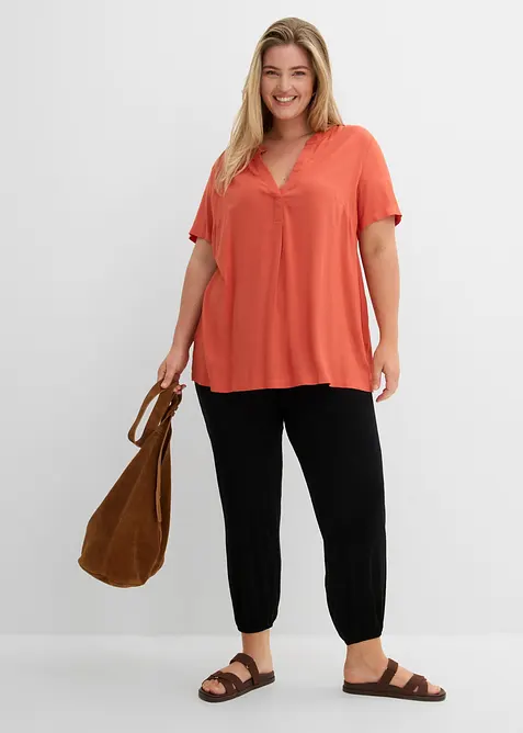 Lang tunika i 100% viskose, bonprix