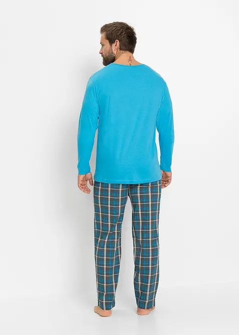 Pyjamas i 100% bomull med lange ermer, bonprix